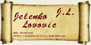 Jelenko Lovović vizit kartica